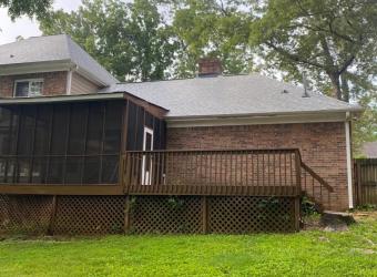 Clean shingle roof after roof cleaning